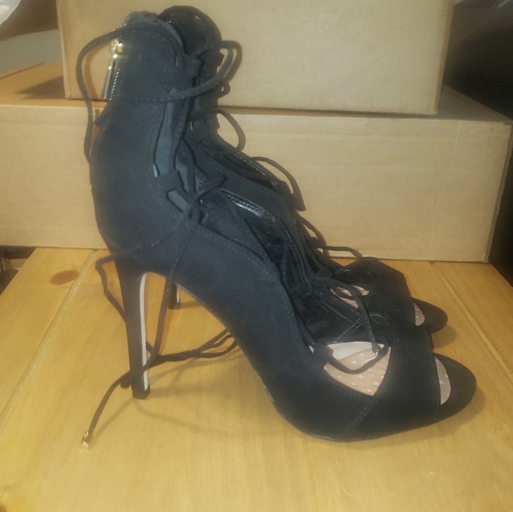 Call it Spring Black 5 inch heel Size 10